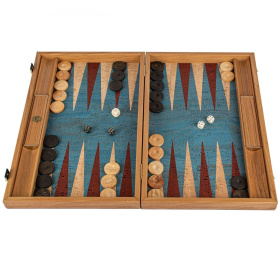 Нарды Manopoulos Premium Handcrafted Turquoise Natural Cork Backgammon Set BFF1TIR