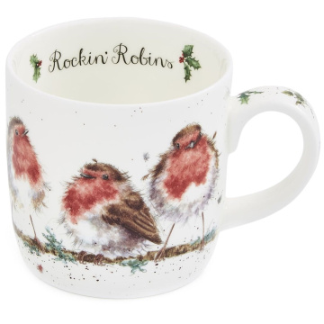 Кружка Royal Worcester Wrendale Designs Rockin' Robins Mug (арт. MMPH5629-XT-1)