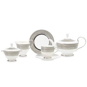 Чайный сервиз Narumi Duo Platinum NAR-51899-4416-Tea set 6/21