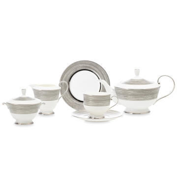 Чайный сервиз Narumi Duo Platinum NAR-51899-4416-Tea set 6/21