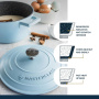 Кастрюля с крышкой KitchenCraft MasterClass Sky Blue Casserole Dish MCMCRD20SKY. фото 14