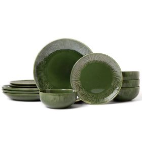 Обеденный набор KitchenCraft Mikasa Jardin Green Dinner Set MKJARDIN12PC