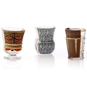 3 бокала для коктейлей Seletti Hybrid Glasses Rodinia Set 09180
