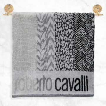 Полотенце банное Roberto Cavalli Skin Cotone Asciugamano da bagno grigio RCV/441153