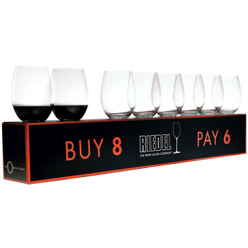 8 бокалов для красного вина RIEDEL O Wine Tumbler Cabernet/Merlot 600 мл (арт. 5414/80)