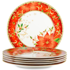 Набор из 6 тарелок Lamart Palais Royal Christmas Star 22132-6