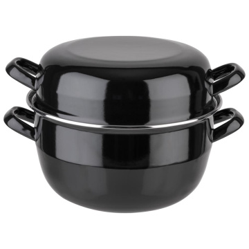 Кастрюля для мидий APS Mussel Pot Black Enamelled Sheet Steel 00627