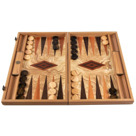 Нарды Manopoulos Premium Handcrafted Olive Burl Backgammon Set BEE2