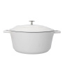 Кастрюля с крышкой KitchenCraft MasterClass Cream Cast Aluminium Casserole Dish MCMCRD28CRE. фото 2