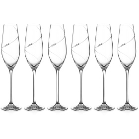 6 бокалов для шампанского Diamante Silhouette 210 мл (арт. 1045.416.EPT)