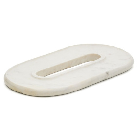 Поднос La Forma Morel White Marble Tray LF-210057