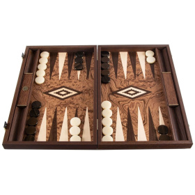 Нарды Manopoulos Handcrafted Premium Walnut Burl Backgammon Set BJJ1