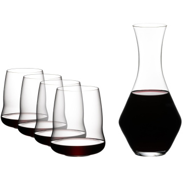 4 бокала для красного вина и декантер RIEDEL Stemless Wings Cabernet/Merlot + Decanter (арт. 5789/30)