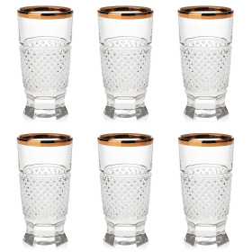 6 хрустальных стопок для водки Avdeev Crystal Коллекция "Петергоф" С698/10з