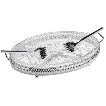 Менажница Queen Anne Oval Hors d'Oeuvre/Side Handles/Forks 0/6229