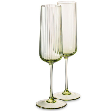 2 бокала для шампанского Anna Von Lipa Ripple Aperitive Glass Oilve Green 190 мл (арт. AVL-653-32)