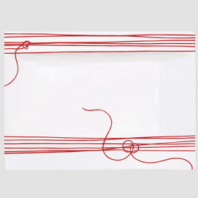 Блюдо сервировочное Taitù Fil Rouge Nodi Portata Rettangolare 3-2-9