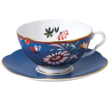 Чашка чайная с блюдцем Wedgwood Paeonia Blush Blue Teacup & Saucer 40032091