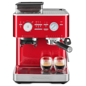 Кофеварка KitchenAid Semi Automatic Espresso Machine with Burr Grinder Candy Apple Red KES6551CA
