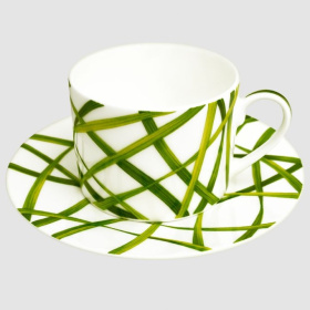 Чашка чайная с блюдцем Taitù Life In Green Tazza da Tè/Cappuccino & Piattino 12-13-2