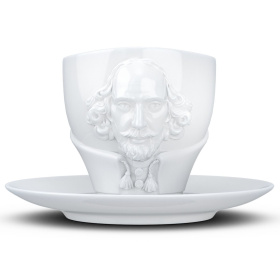 Чашка с блюдцем Tassen Talent cup William Shakespeare in white 80.12.01