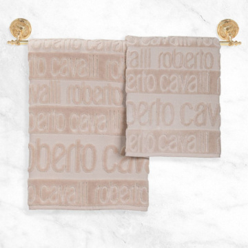 Набор полотенец Roberto Cavalli Ritten Cotone Set di asciugamani Sabbia RCV/441152