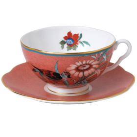 Чашка чайная с блюдцем Wedgwood Paeonia Blush Coral Teacup & Saucer 40032110