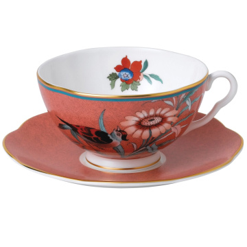 Чашка чайная с блюдцем Wedgwood Paeonia Blush Coral Teacup & Saucer 40032110