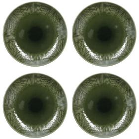 4 обеденные тарелки KitchenCraft Mikasa Jardin Green Dinner Plates Set MKJDDPLATEPK4