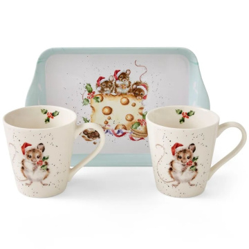 Чайный набор Royal Worcester Wrendale Designs Holly Jolly Mug & Tray Set (арт. X0011659156)