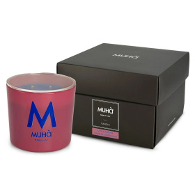Ароматическая свеча Muhà Peonia Lino e Cotone Candela MCN007