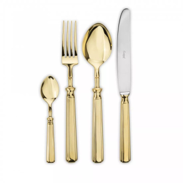 Набор столовых приборов Cutipol Piccadilly Mirror Polished Gold Plated P1.006.G