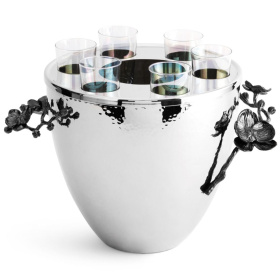 Ведёрко для водки с рюмками Michael Aram Black Orchid Vodka Service 110893