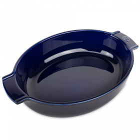 Форма для запекания Peugeot Appolia Plat four céramique ovale bleu profond 60619