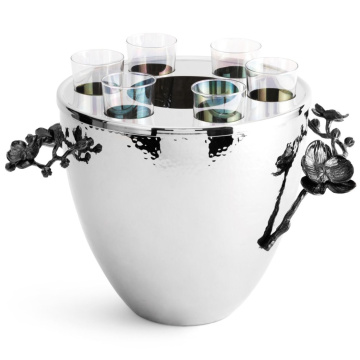 Ведёрко для водки с рюмками Michael Aram Black Orchid Vodka Service 110893