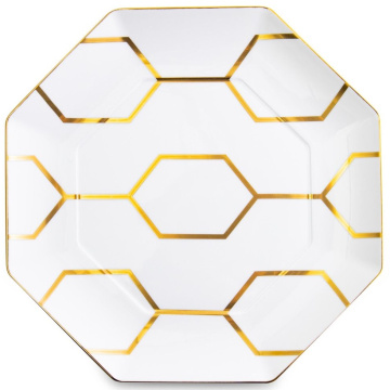 Тарелка десертная Wedgwood Gio Gold White Octagonal Side Plate 40007545