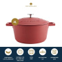 Кастрюля с крышкой KitchenCraft MasterClass Red Casserole Dish MCMCRD24RED. фото 10