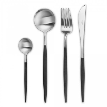 Набор столовых приборов Cutipol Goa Black Matte Brushed GO.006