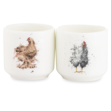 Набор подставок для яиц Royal Worcester Wrendale Designs Chickens Set of 2 Egg Cups WN3918-XD