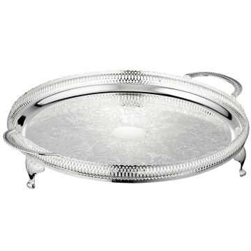 Поднос круглый Queen Anne Round Gallery Tray/Handles/Legs (арт. 0/6392/L)