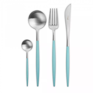Набор столовых приборов Cutipol Goa Turquoise Matte Brushed GO.006.T