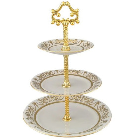 Блюдо трехъярусное Leander Sonata Zlatý Ornament 07196032-1373