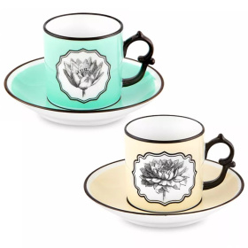 Кофейный набор Vista Alegre Herbariae Coffee Cups and Saucers Yellow and Green Set 21133533