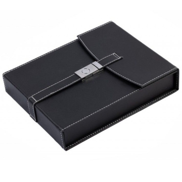Хьюмидор для сигар Prestige Import Group Florence Black Leather Travel Humidor