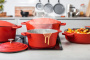 Кастрюля с крышкой KitchenCraft MasterClass Red Casserole Dish MCMCRD20RED. фото 9