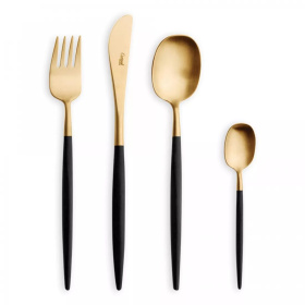 Набор столовых приборов Cutipol Nau Matte Brushed Gold Plated NA.006.GB