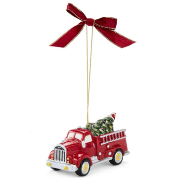 Фигурка Spode Christmas Tree Firetruck with Tree Ornament XTFI9230-XP