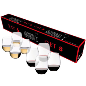 8 бокалов для красного и белого вина RIEDEL O Wine Tumbler Viognier/Chardonnay/Cabernet/Merlot Set 5414/50