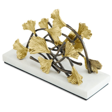 Салфетница Michael Aram Golden Ginkgo Vertical Napkin Holder 132130