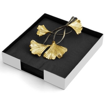Салфетница Michael Aram Golden Ginkgo Dinner Napkin Holder 132135